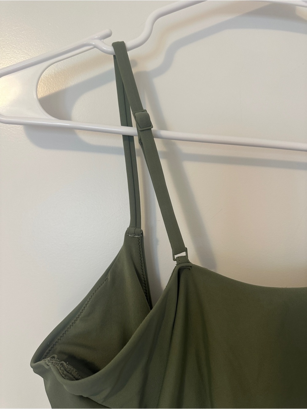 Aerie Olive Green One-Piece Swimsuit with Front Tie Size Medium - Picture 8 of 8